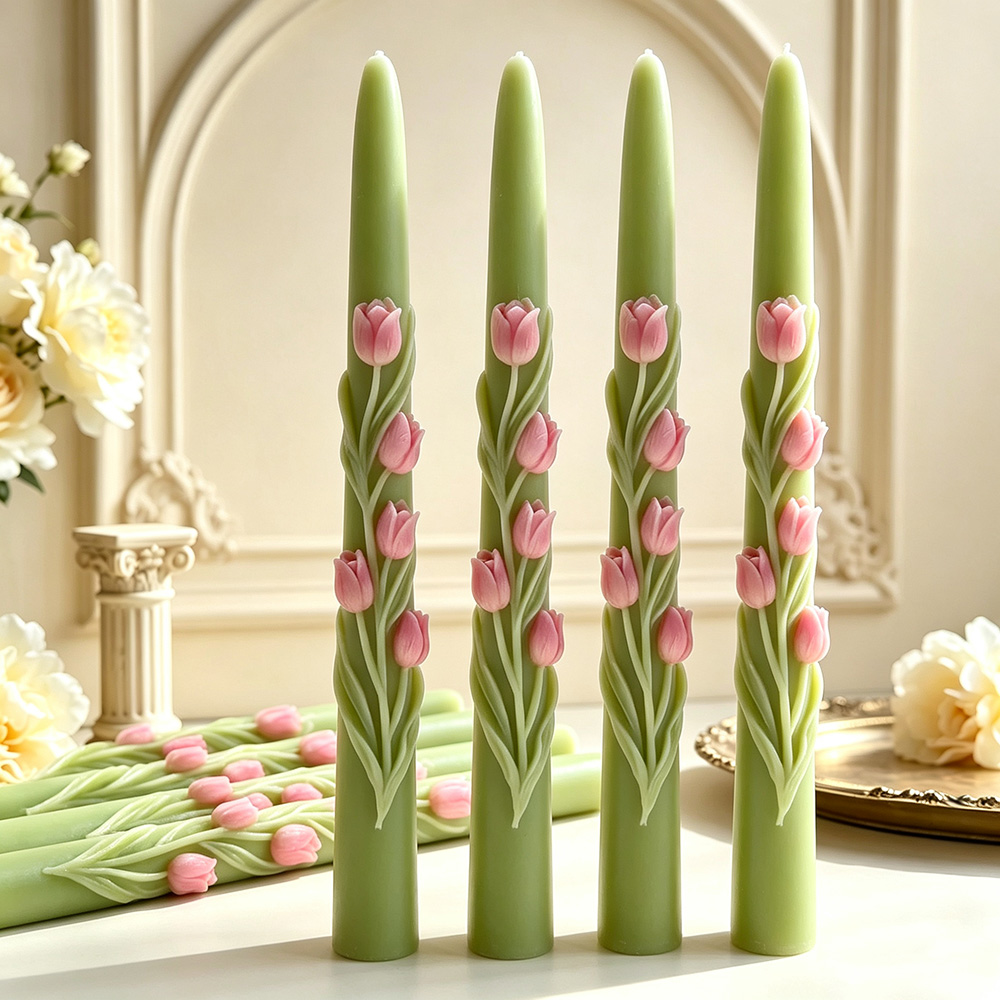 Long Pole Flower Taper Candle  - Candle Supplies Tins recension och pris