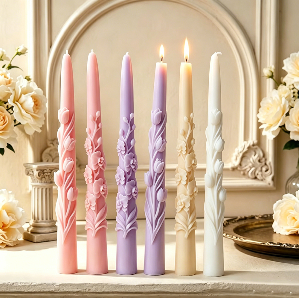 Long Pole Flower Taper Candle  - Candle Supplies Tins recension och pris