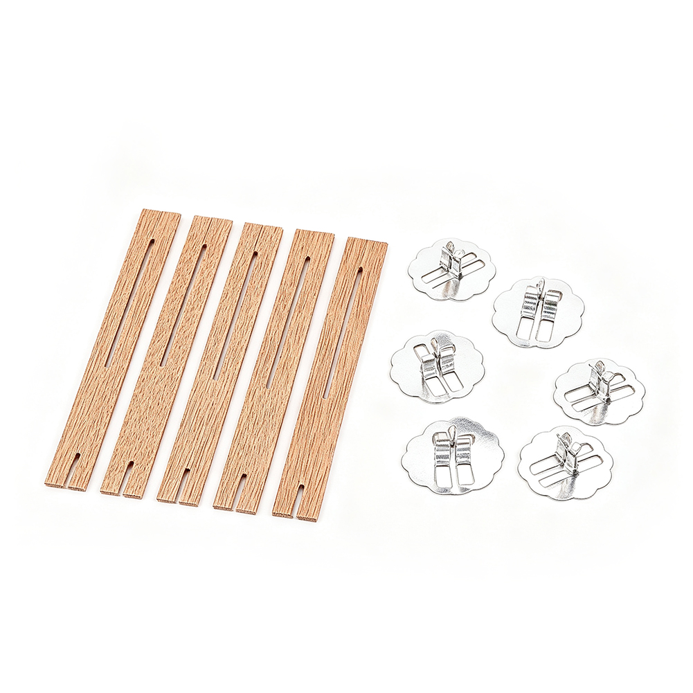 5pcs Natural Slotted Wooden Ca - Candle Supplies Beeswax recension och pris