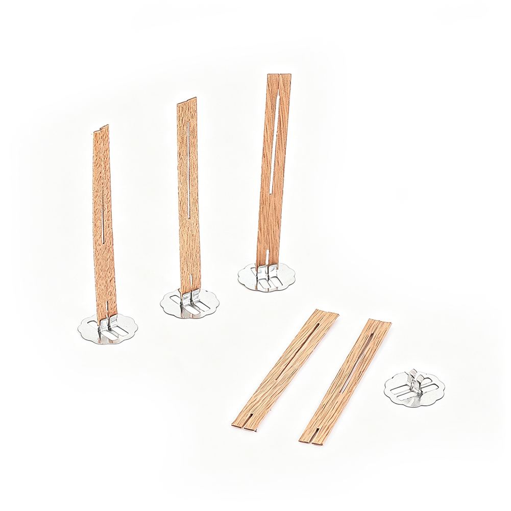 5pcs Natural Slotted Wooden Ca - Candle Supplies Beeswax recension och pris