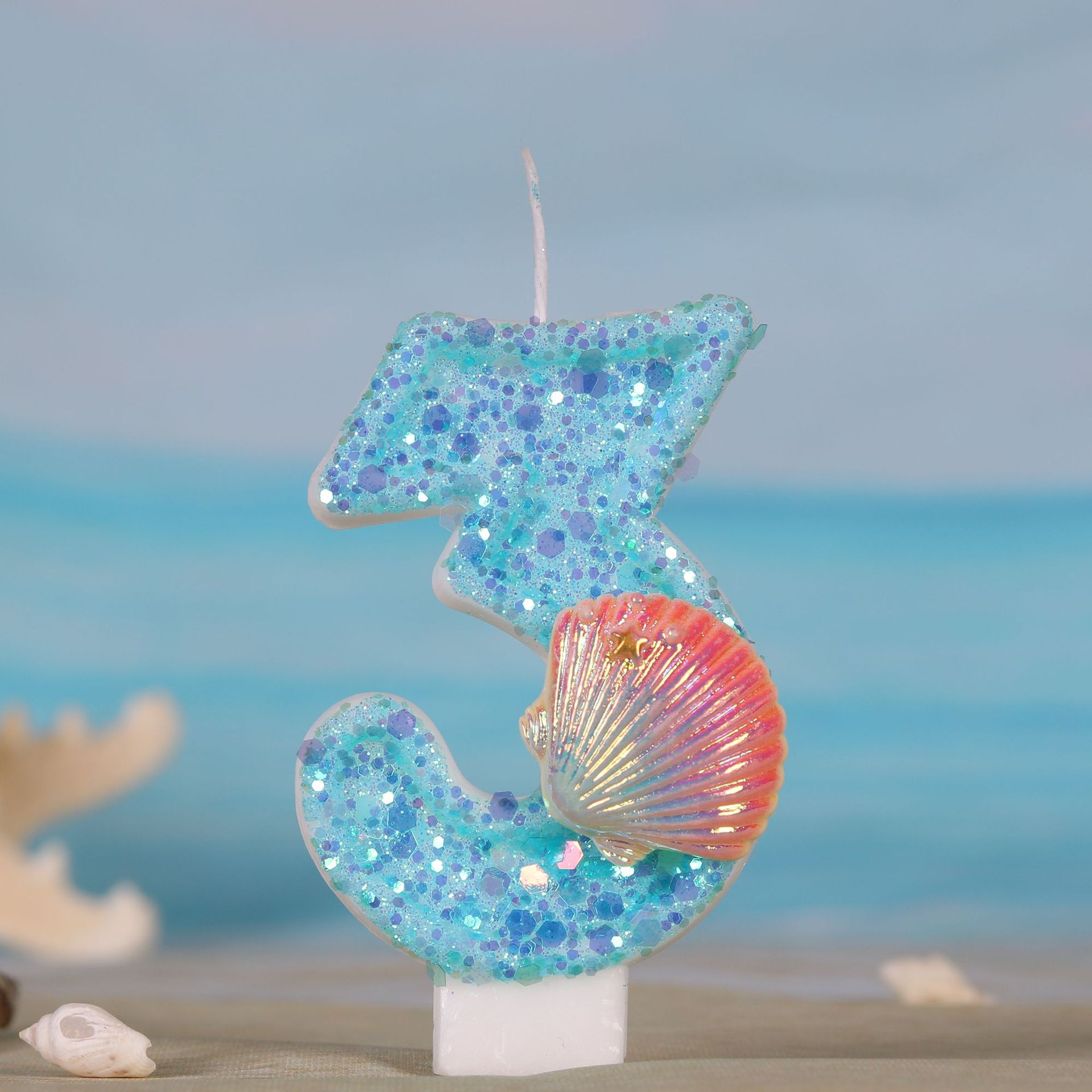 Ocean Mermaid Theme Cake Candl - Zebra Candle Supplies recension och pris
