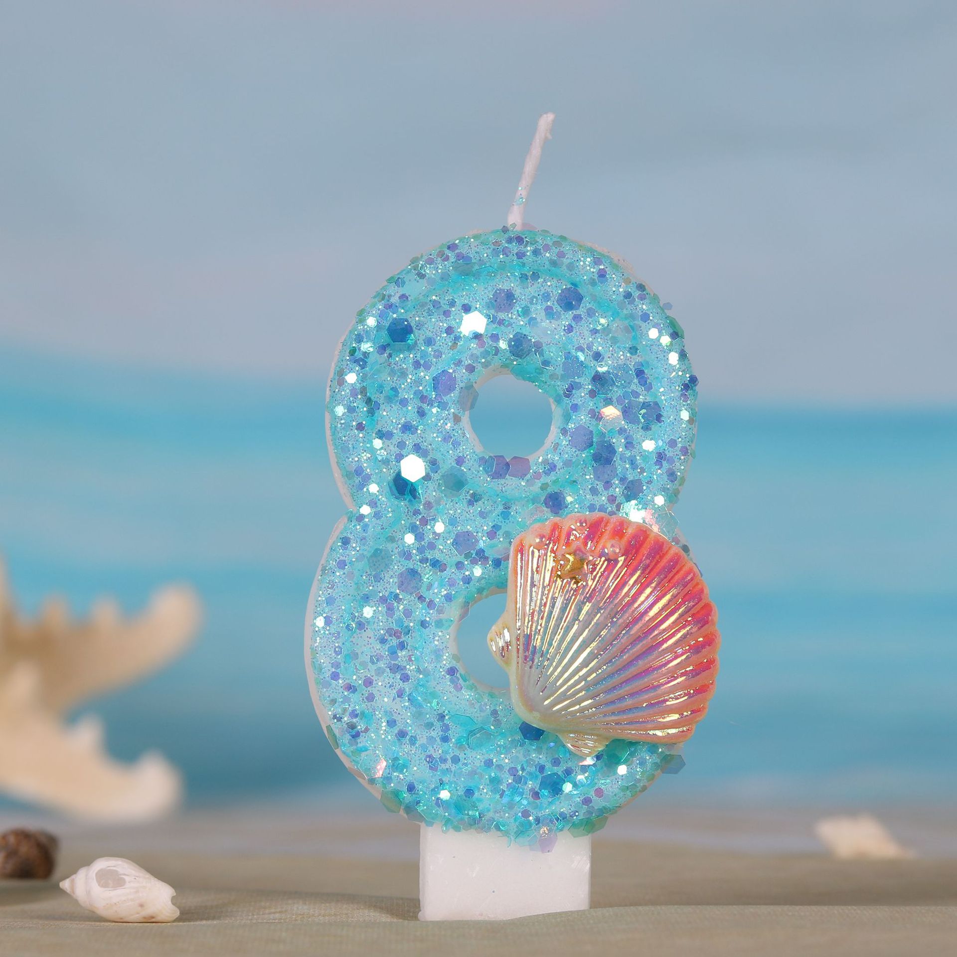 Ocean Mermaid Theme Cake Candl - Zebra Candle Supplies recension och pris