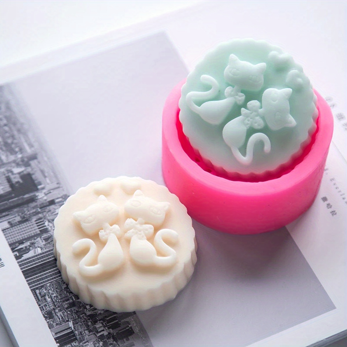 1-Piece Silicone Cat Soap Mold - Candle Supplies Tins recension och pris