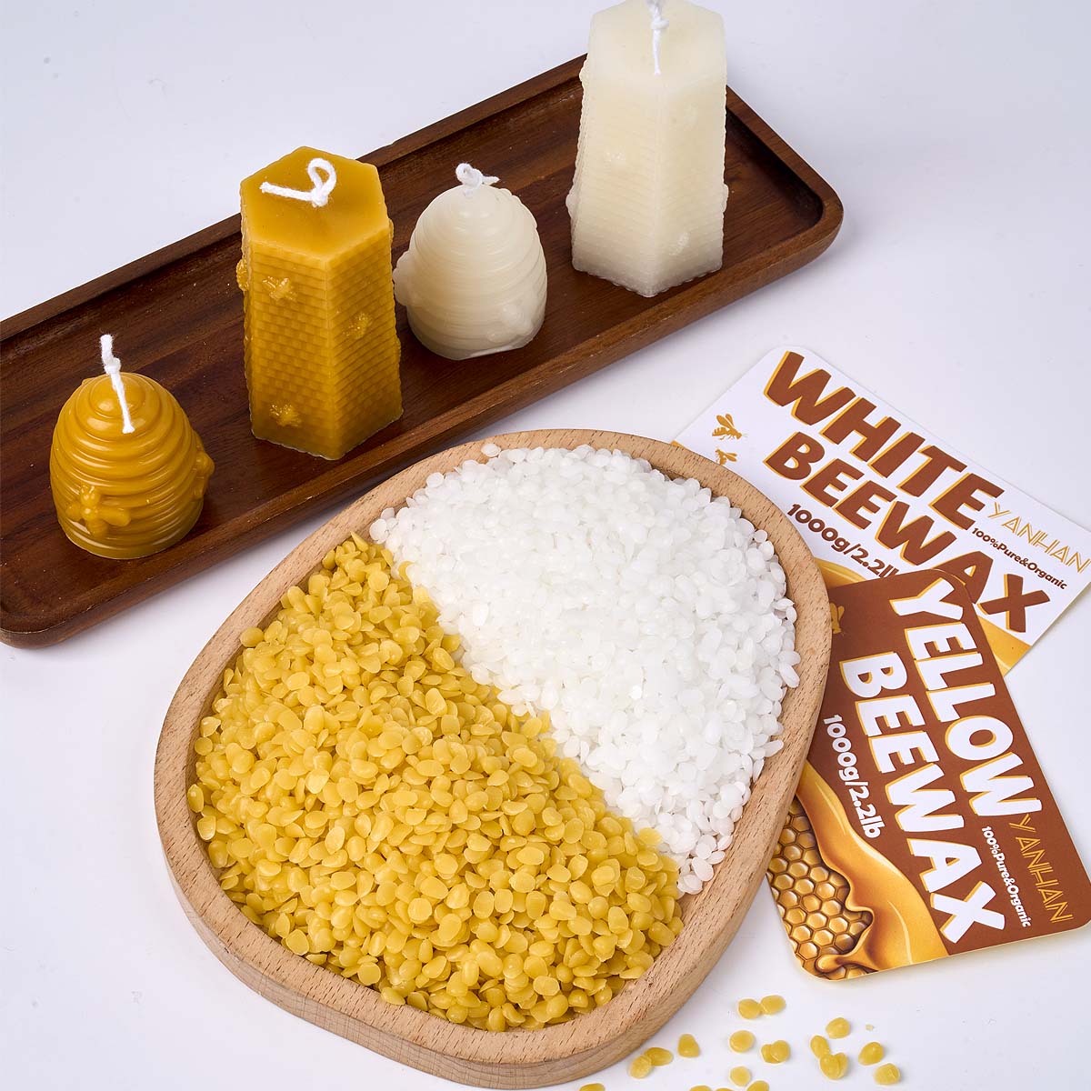 1000g Pure Natural Granular Wh - Candle Supplies Beeswax recension och pris