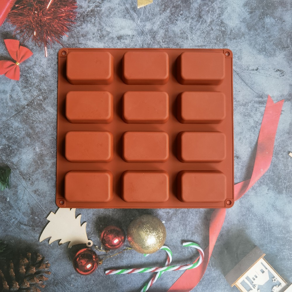 12 Cavity Square Silicone Soap - Candle Supplies Tins recension och pris