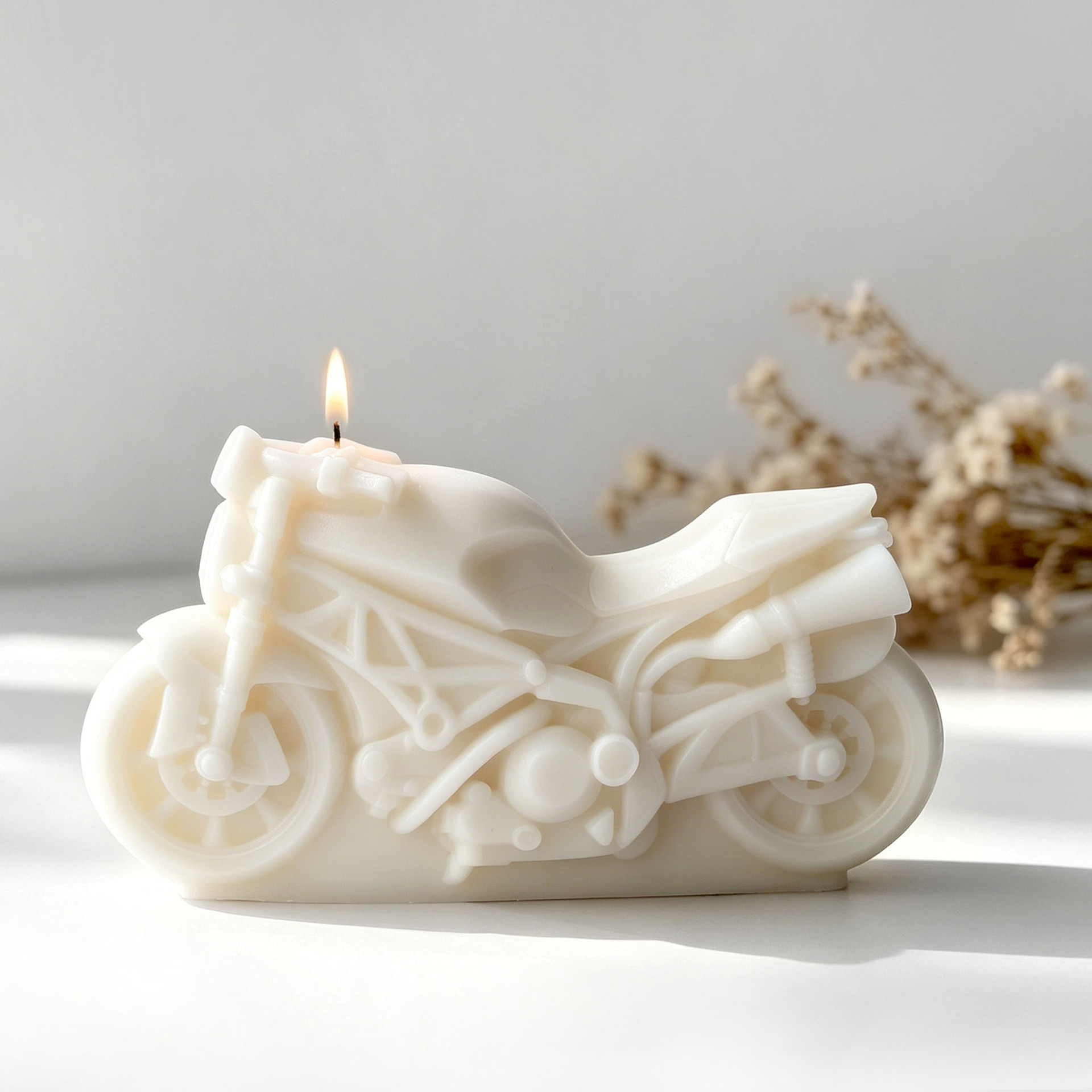 Motorcycle Design Candle Silic - Candle Supplies Tins recension och pris
