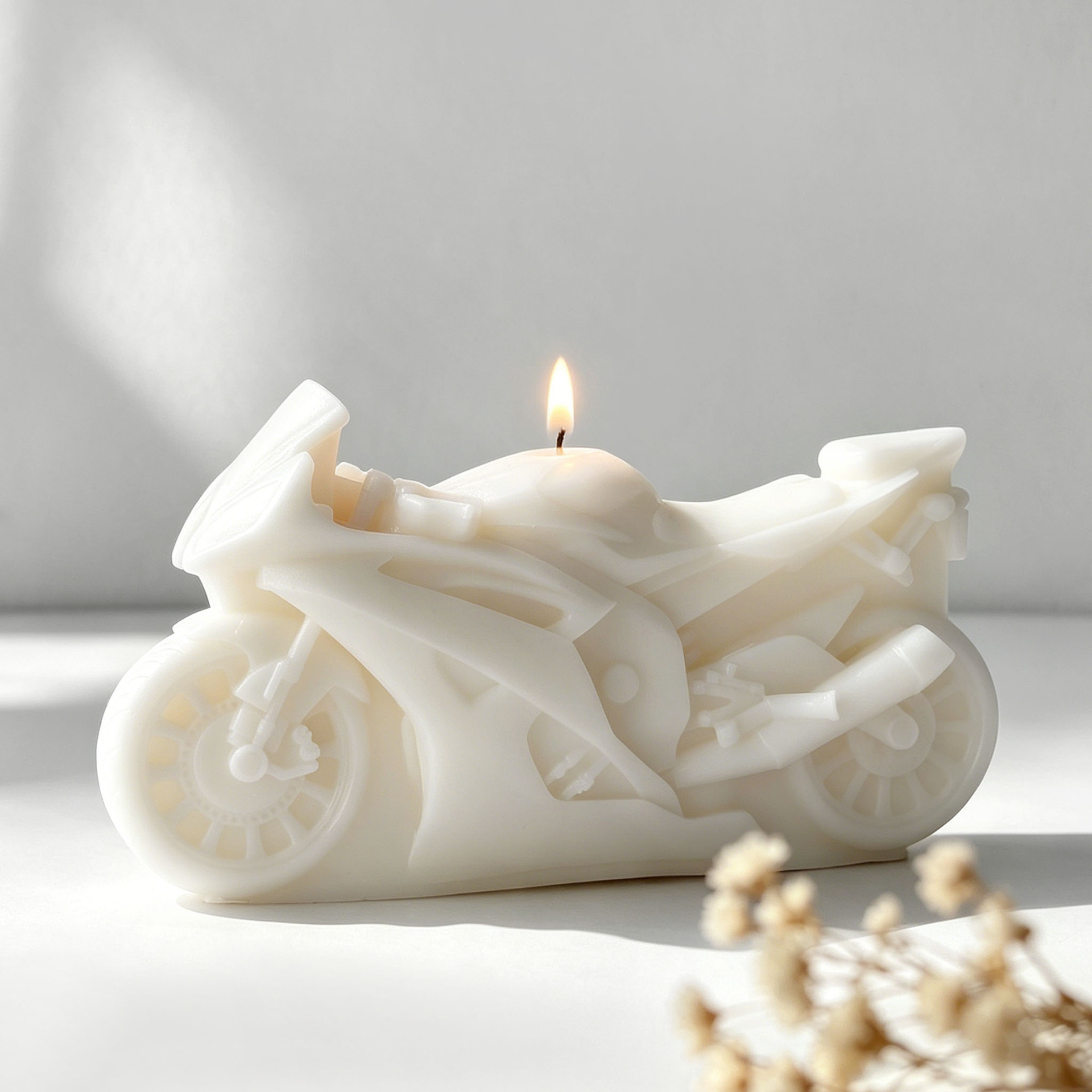 Motorcycle Design Candle Silic - Candle Supplies Tins recension och pris