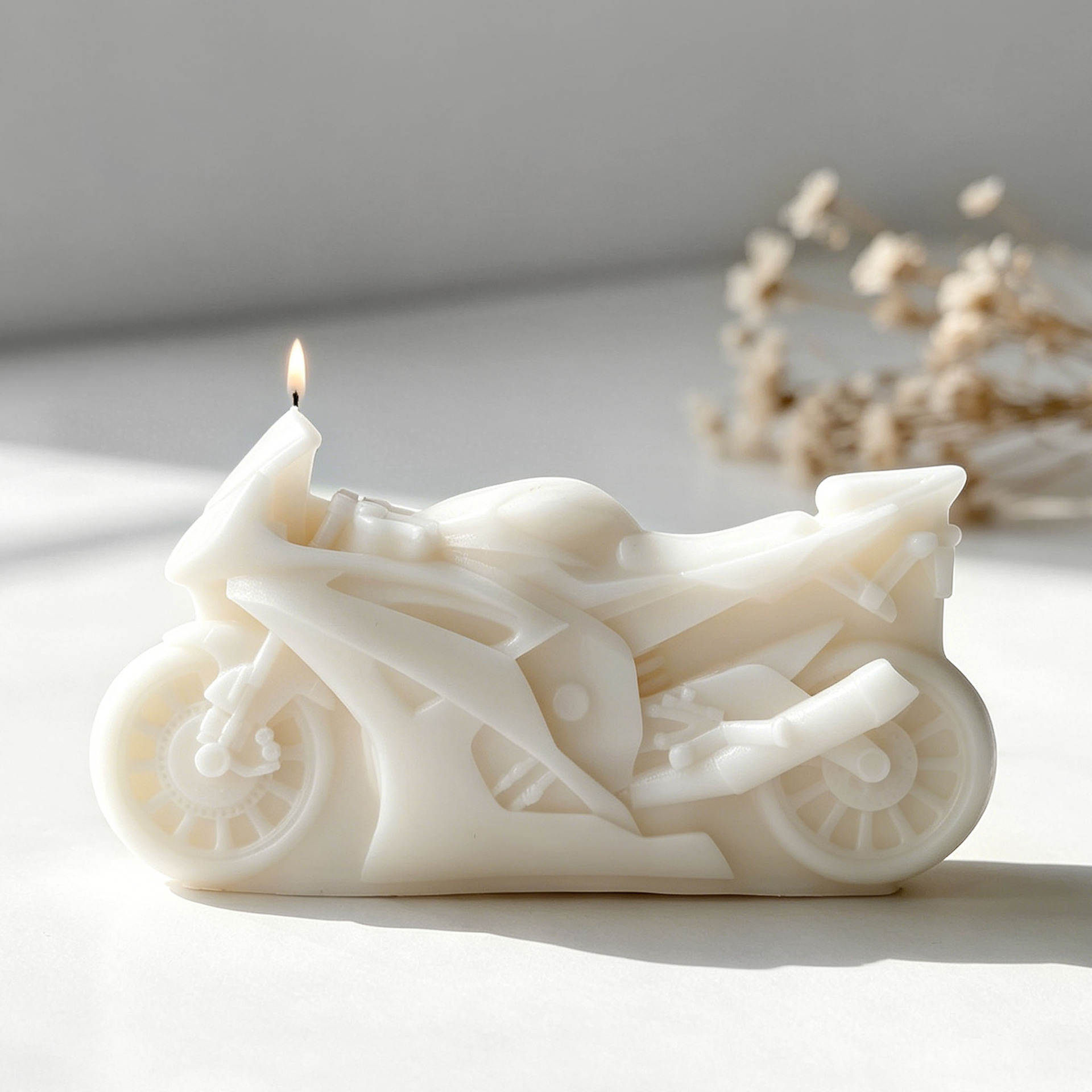 Motorcycle Design Candle Silic - Candle Supplies Tins recension och pris