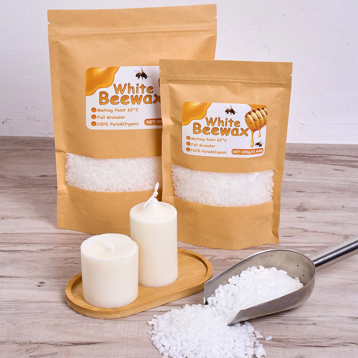 500g White Beeswax DIY Candle  - Candle Supplies Beeswax recension och pris