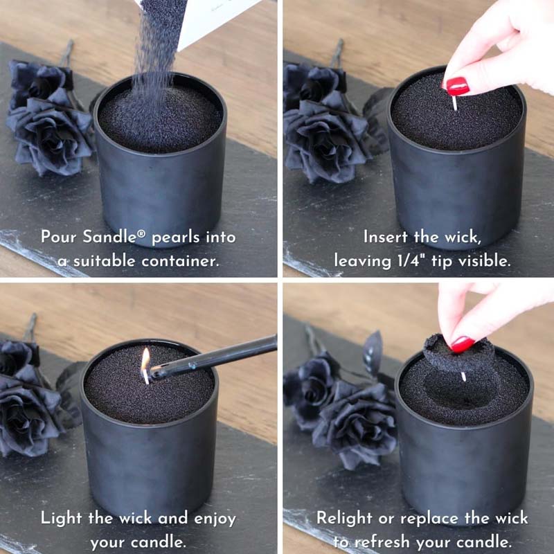 Black Candle Sand with Wick, 2 - Candle Supplies Tins recension och pris